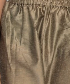 JBN Creation Boys' Chiku Cotton Blend Kurta Pyjama Set