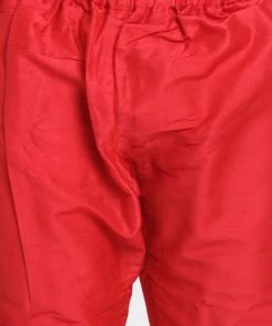 JBN Creation Boys' Red Cotton Silk Blend Kurta And Pyjama Set 13 JBN Creation Boys' Red Cotton Silk Blend Kurta And Pyjama Set