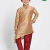 JBN Creation Buy 1 Get 1 Boys' Gold Cotton Silk Blend Kurta And Pyjama Set