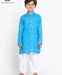 Buy 1 Get 1 JBN Creation Boys Self Design Kurta And Pyjama Set