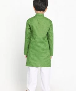 JBN Creation Boys Self Design Kurta And Pyjama Set