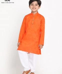Buy 1 Get 1 JBN Creation Boys Self Design Kurta And Pyjama Set