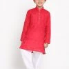 JBN Creation Boys Self Design Kurta And Pyjama Set