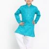 JBN Creation Boys Blue Kurta And Pyjama Set