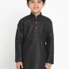 JBN Creation Boys Black Solid Kurta