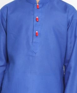JBN Creation Boys Blue Solid Kurta