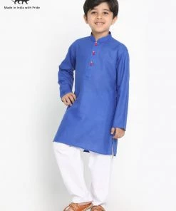 JBN Creation Boys Cotton Kurta And Pyjama Set