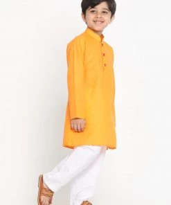 JBN Creation Boys Cotton Kurta And Pyjama Set