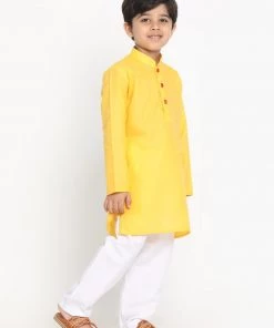 JBN Creation Boys Soft Comfortable Light Weight Cotton Kurta And Pyjama Set