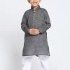 JBN Creation Boys Black Cotton Kurta And Pyjama Set 1 JBN Creation Boys Black Cotton Kurta And Pyjama Set