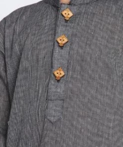 JBN Creation Boys Black Cotton Kurta And Pyjama Set