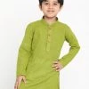 JBN Creation Boys Green Cotton Kurta