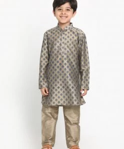 Vastramay Chiku Printed Silk Blend Baap Beta Kurta And Pyjama Set Kurta Pyjama 19 Vastramay Chiku Printed Silk Blend Baap Beta Kurta And Pyjama Set Kurta Pyjama