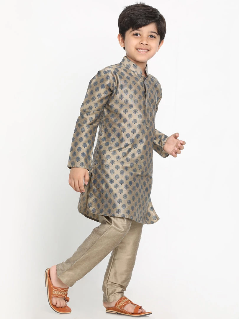 Vastramay Chiku Printed Silk Blend Baap Beta Kurta And Pyjama Set Kurta Pyjama 11 Vastramay Chiku Printed Silk Blend Baap Beta Kurta And Pyjama Set Kurta Pyjama