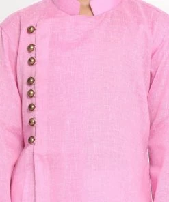 JBN Creation Boys' Pink Cotton Blend Kurta And Pyjama Set Buy 1 Get 1 11 JBN Creation Boys' Pink Cotton Blend Kurta And Pyjama Set Buy 1 Get 1