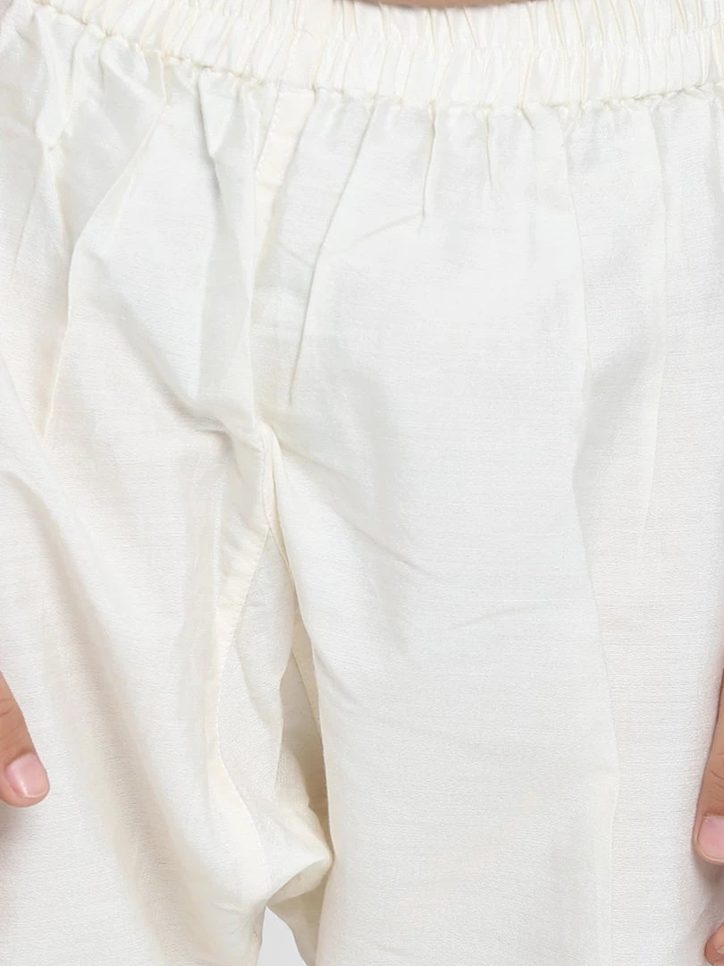 JBN Creation Boys Multicolor-Base-White Cotton Blend Kurta And Pyjama Set 7 JBN Creation Boys Multicolor-Base-White Cotton Blend Kurta And Pyjama Set