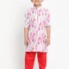 JBN Creation Boys Cotton Silk Digital Printed Kurta And Pyjama Set