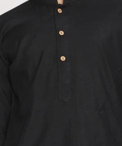 JBN Creation VASTRAMAY Boys Black Kurta
