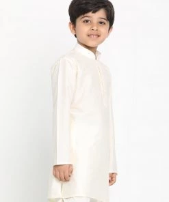 JBN Creation VASTRAMAY Boys Cream-Coloured Kurta