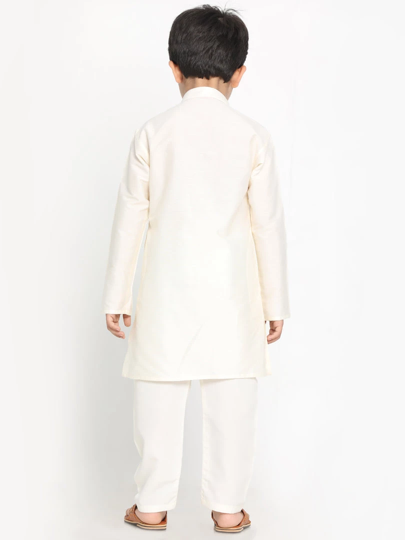 JBN Creation Boys Cream Kurta With Pyjamas 5 JBN Creation Boys Cream Kurta With Pyjamas