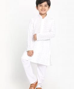 Vastramay Cotton White Baap Beta Kurta Pyjama Set 13 Vastramay Cotton White Baap Beta Kurta Pyjama Set
