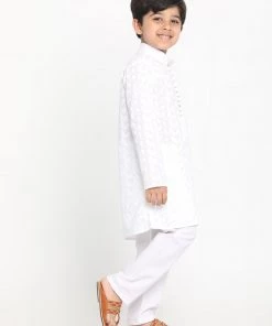 Vastramay Cotton White Baap Beta Kurta Pyjama Set 15 Vastramay Cotton White Baap Beta Kurta Pyjama Set