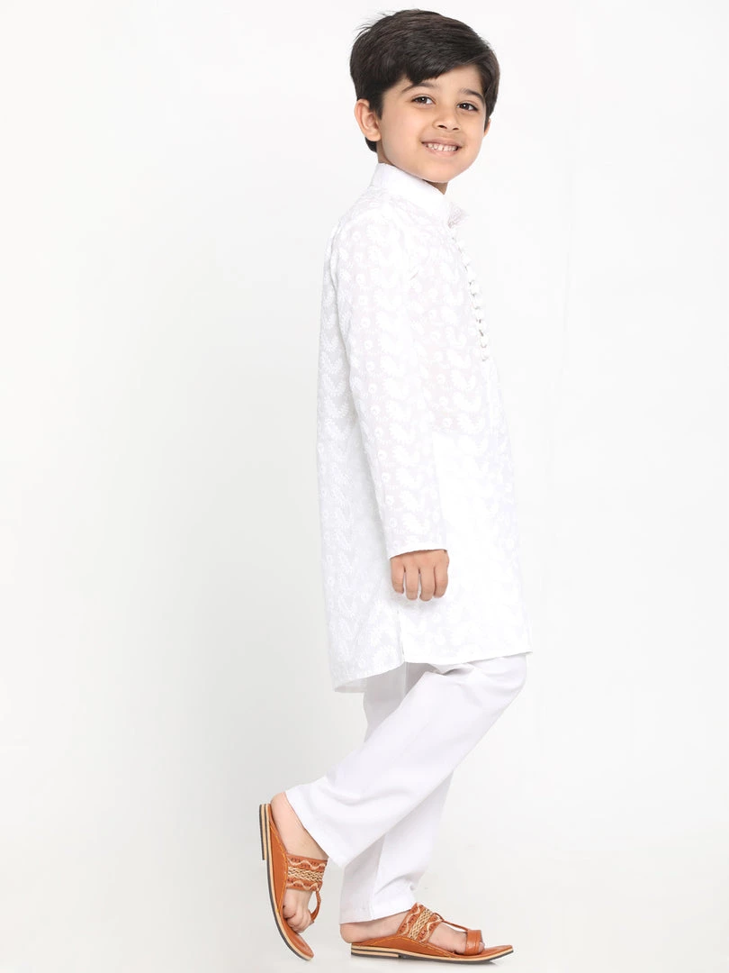 Vastramay Cotton White Baap Beta Kurta Pyjama Set 7 Vastramay Cotton White Baap Beta Kurta Pyjama Set