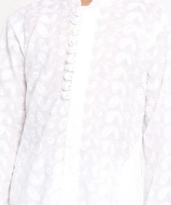 JBN Creation Boys Lukhnowi Chikankari Kurta And Pyjama Set