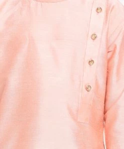 JBN Creation Rose Pink Angrakha Kurta Floral Printed Dhoti Set