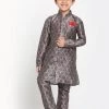 JBN Creation Boys Silk Blend Digital Printed Kurta And Pyjama Set