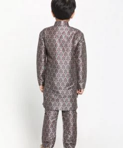 JBN Creation Boys Silk Blend Digital Printed Kurta And Pyjama Set