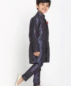 JBN Creation Boys Silk Blend Digital Printed Kurta And Pyjama Set