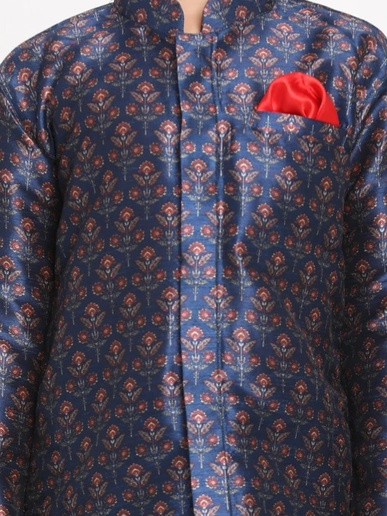 JBN Creation Boys Silk Blend Digital Printed Kurta And Pyjama Set 5 JBN Creation Boys Silk Blend Digital Printed Kurta And Pyjama Set