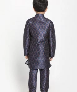 JBN Creation Boys Silk Blend Digital Printed Kurta And Pyjama Set 11 JBN Creation Boys Silk Blend Digital Printed Kurta And Pyjama Set