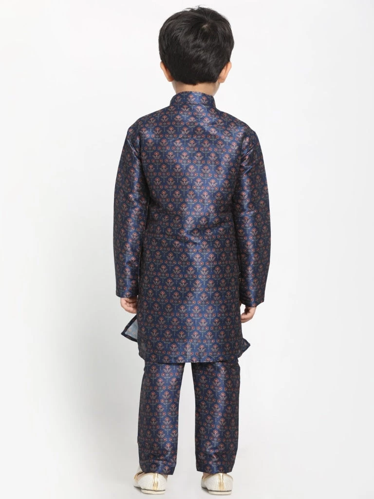 JBN Creation Boys Silk Blend Digital Printed Kurta And Pyjama Set 6 JBN Creation Boys Silk Blend Digital Printed Kurta And Pyjama Set