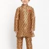 JBN Creation Boys Silk Blend Digital Printed Kurta And Pyjama Set