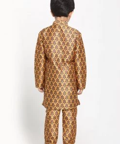 JBN Creation Boys Silk Blend Digital Printed Kurta And Pyjama Set