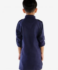 JBN Creation Boys' Blue Pathani Kurta Ganesh Chaturthi