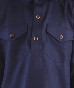 JBN Creation Boys' Blue Pathani Kurta Ganesh Chaturthi