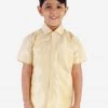 JBN Creation Boys' Parmesan Silk Short Sleeves Ethnic Shirt