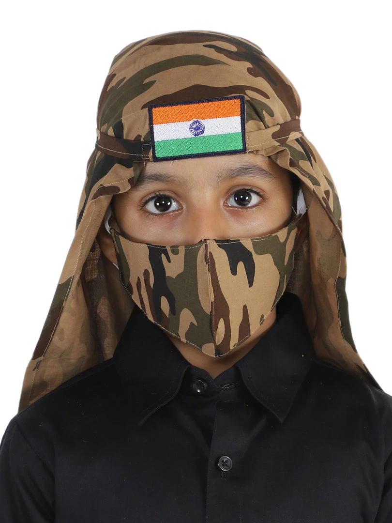 JBN Creation Unisex 2-Ply Camouflage Cotton Narendra Modi Style Mask And Scarf Combo Rakhi 4 JBN Creation Unisex 2-Ply Camouflage Cotton Narendra Modi Style Mask And Scarf Combo Rakhi