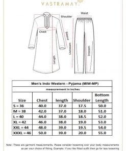 Vastramay Men's Dark Blue Silk Blend Sherwani Set