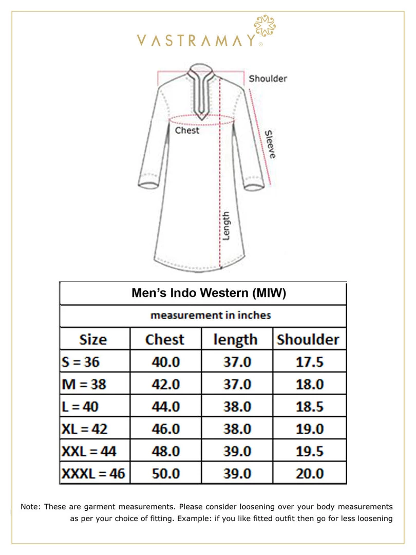 Vastramay Men's Multicolor Base Blue Silk Blend Sherwani Top 8 Vastramay Men's Multicolor Base Blue Silk Blend Sherwani Top