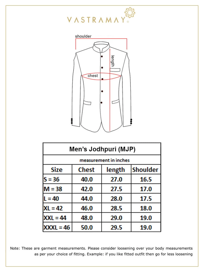 SHRESTHA By VASTRAMAY Men's Rose Gold Ethnic Woven Design Jodhpuri Shaadi 9 SHRESTHA By VASTRAMAY Men's Rose Gold Ethnic Woven Design Jodhpuri Shaadi