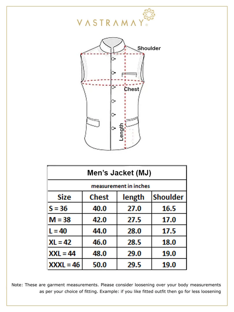 Buy 1 Get 1 VASTRAMAY Men's Green Cotton Ethnic Jacket 8 Buy 1 Get 1 VASTRAMAY Men's Green Cotton Ethnic Jacket