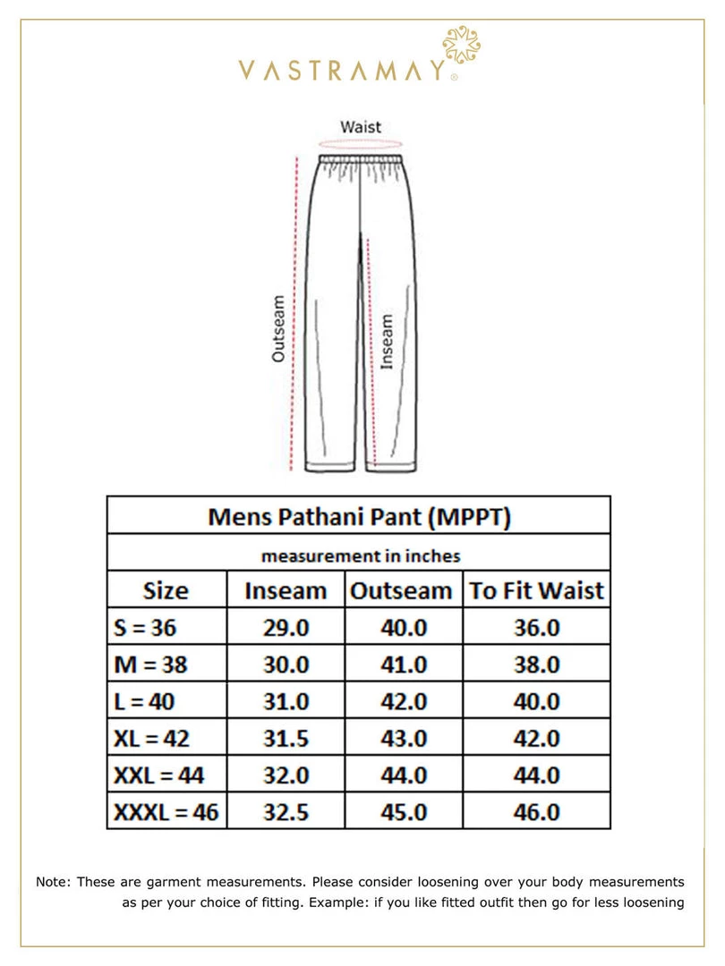 VASTRAMAY Men's Cream Cotton Blend Patiala Pyjama 8 VASTRAMAY Men's Cream Cotton Blend Patiala Pyjama
