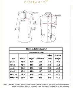 Vastramay Men's White Cotton Blend Kurta, Ethnic Jacket And Pyjama Set