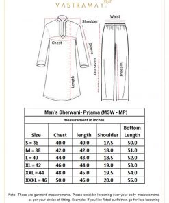 Vastramay Sherwani/Indowestern Sets Men's Gold Cotton Silk Blend Sherwani Set