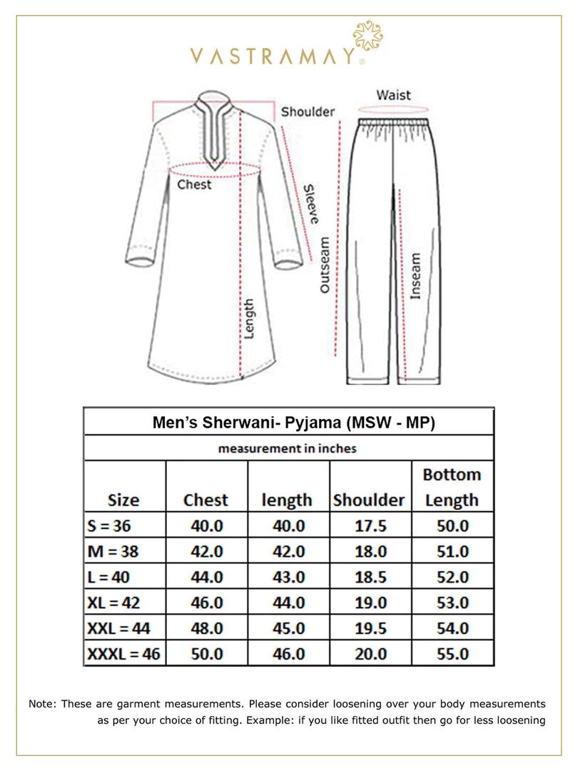 Vastramay Men's Green Silk Blend Sherwani Set 8 Vastramay Men's Green Silk Blend Sherwani Set