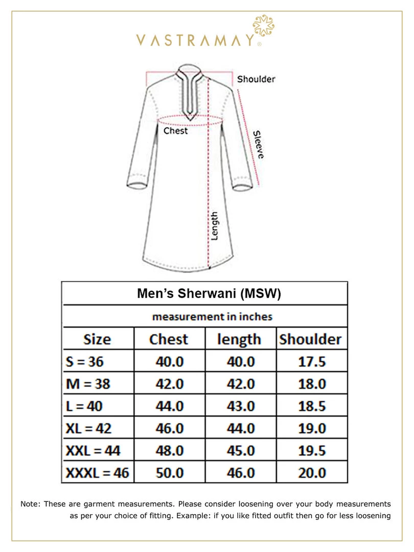 Sherwani/Indowestern Sets VASTRAMAY Men's Beige And Gold Embroidered Brocade Sherwani Top 8 Sherwani/Indowestern Sets VASTRAMAY Men's Beige And Gold Embroidered Brocade Sherwani Top